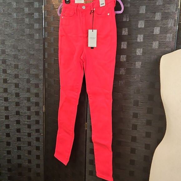 NWT Judy Blue Red High Waist Jeans Size 27 - Picture 5 of 12